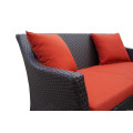 Популярные Red Rattan Lounge Установить 4PCS